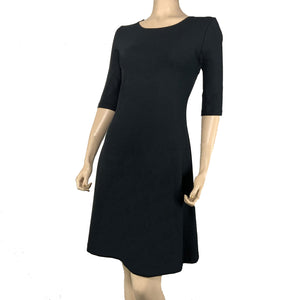 Solid Black Lucia Cotton Bamboo Dress