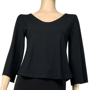 Solid Ava Top Flared Sleeve