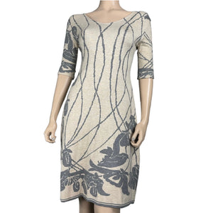 Water Lily Amanda Dress Light Grey and Cream