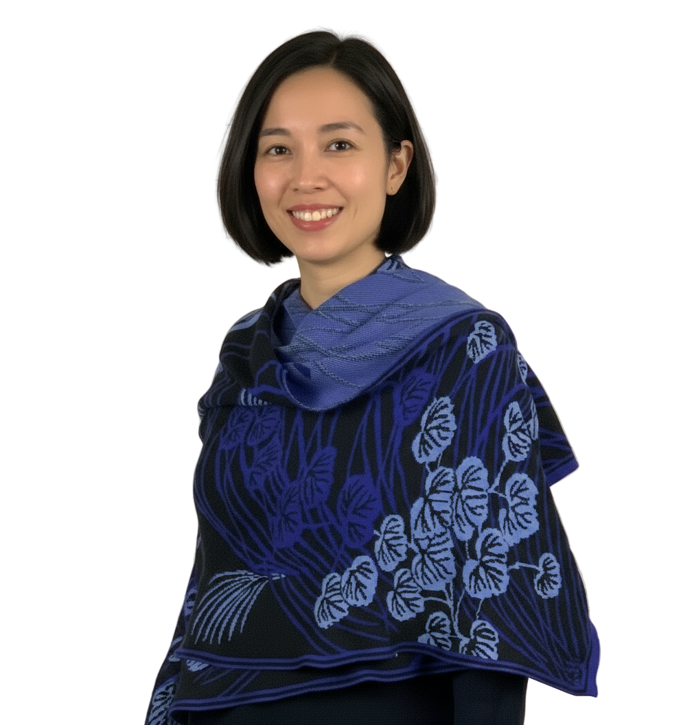 Moonscape Black, Lapis, Periwinkle Blue Shawl Wrap