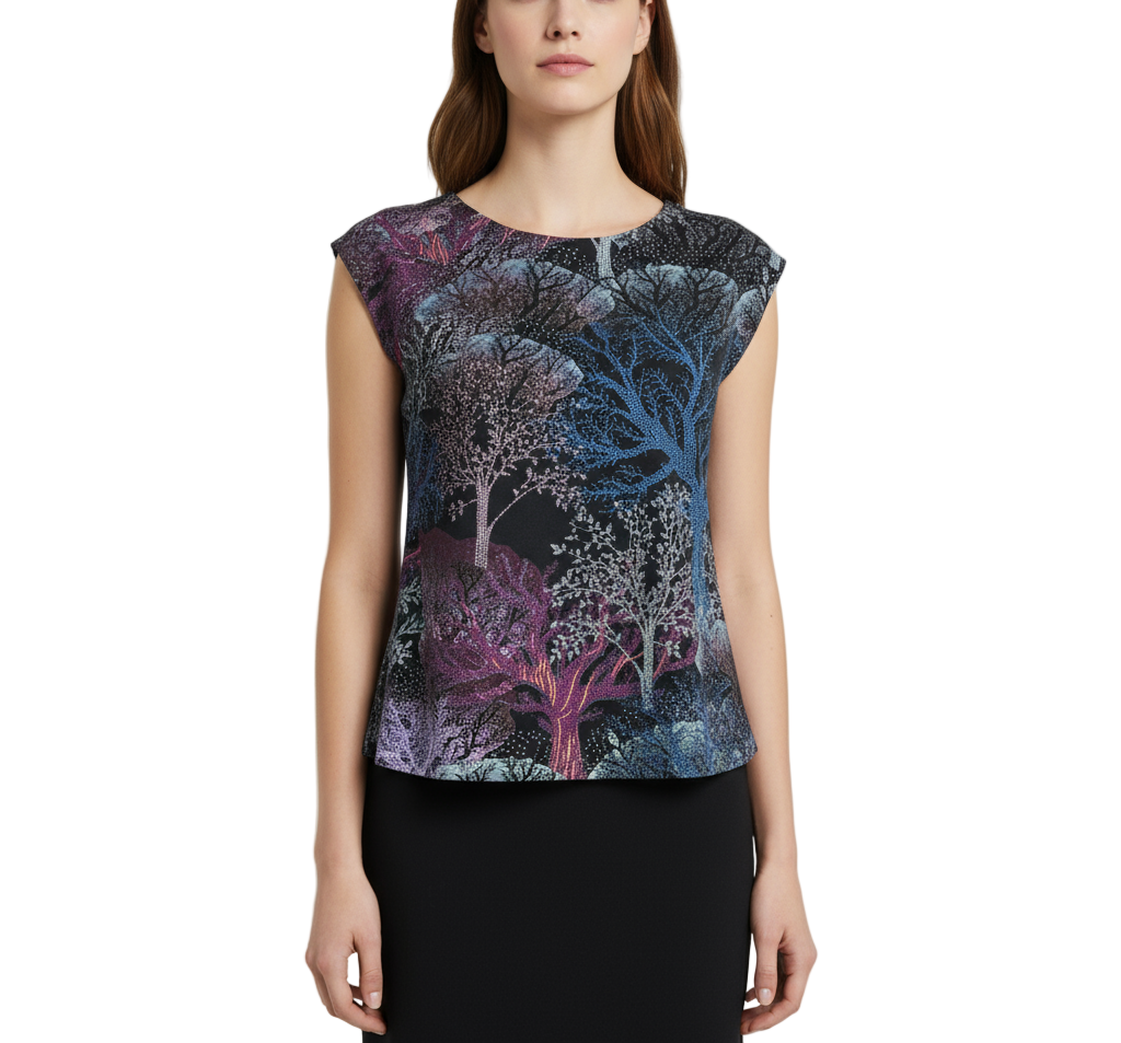 Blue Mountain Top Cap Sleeve