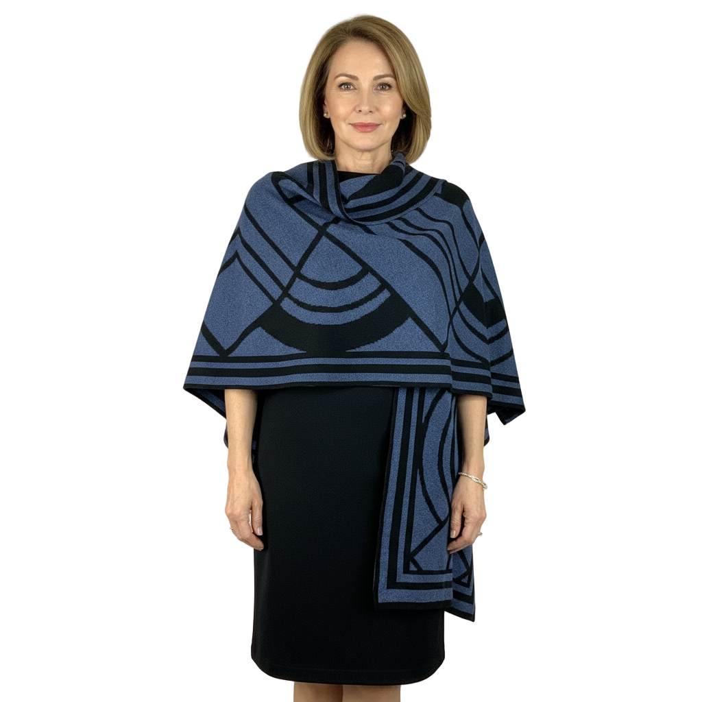 Deco Cape Black & Denim