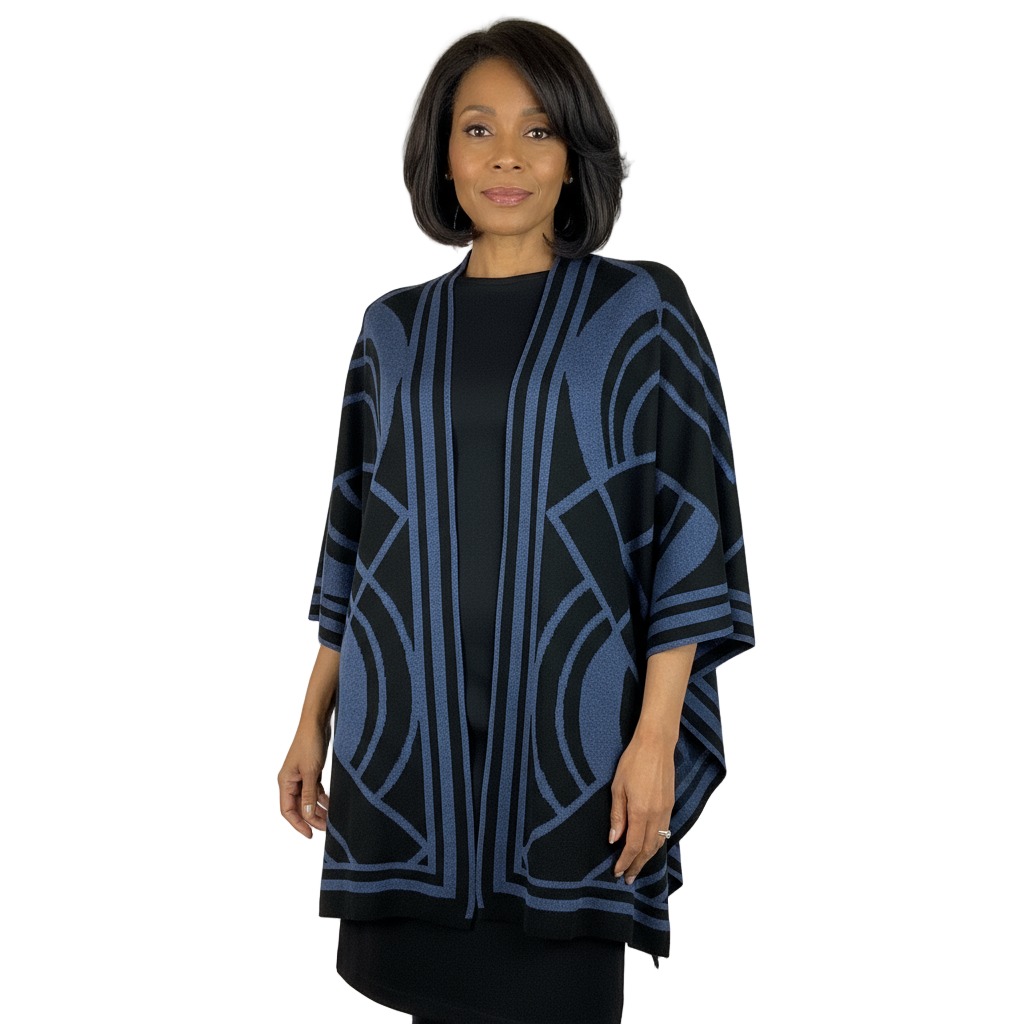 Deco Cape Black & Denim