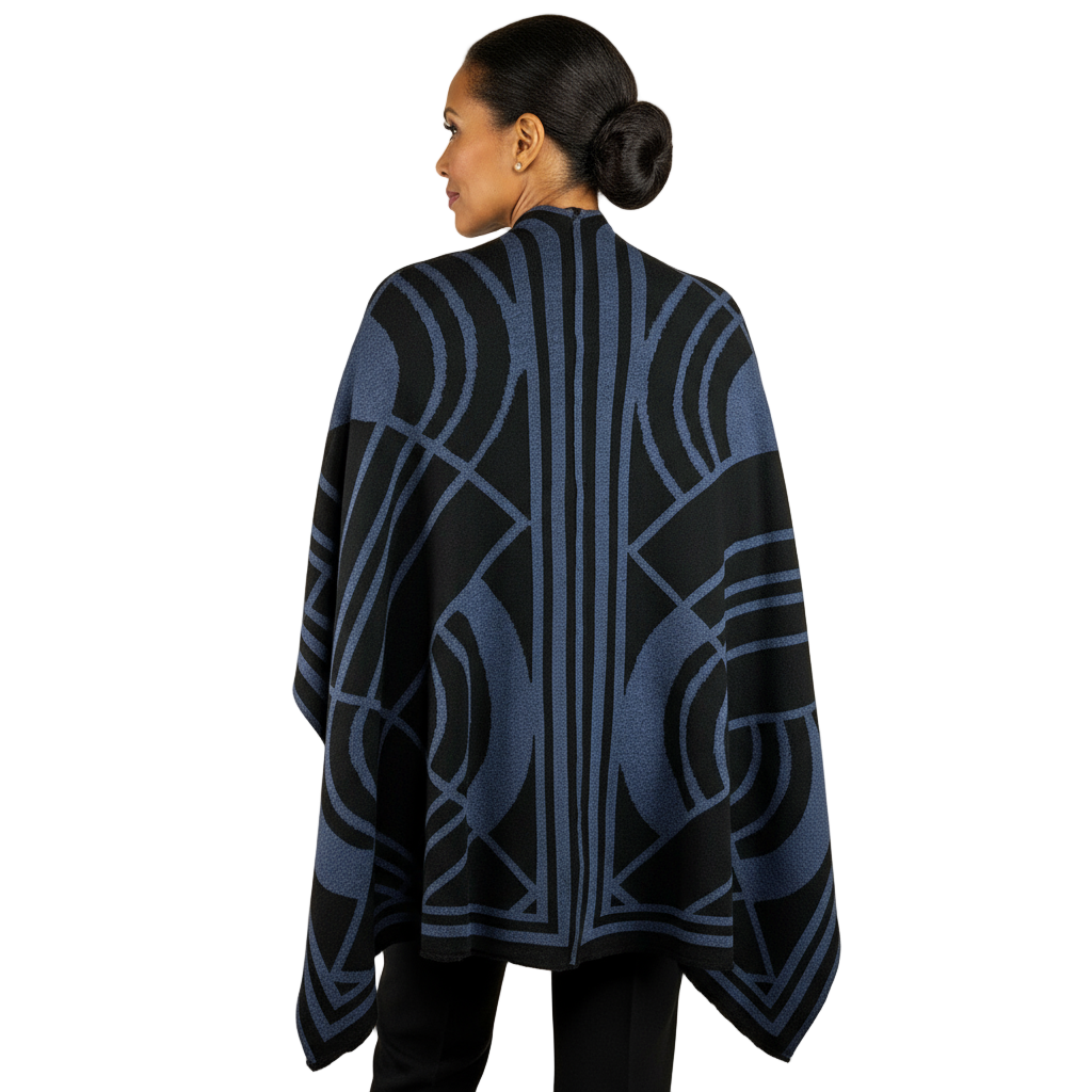 Deco Cape Black & Denim