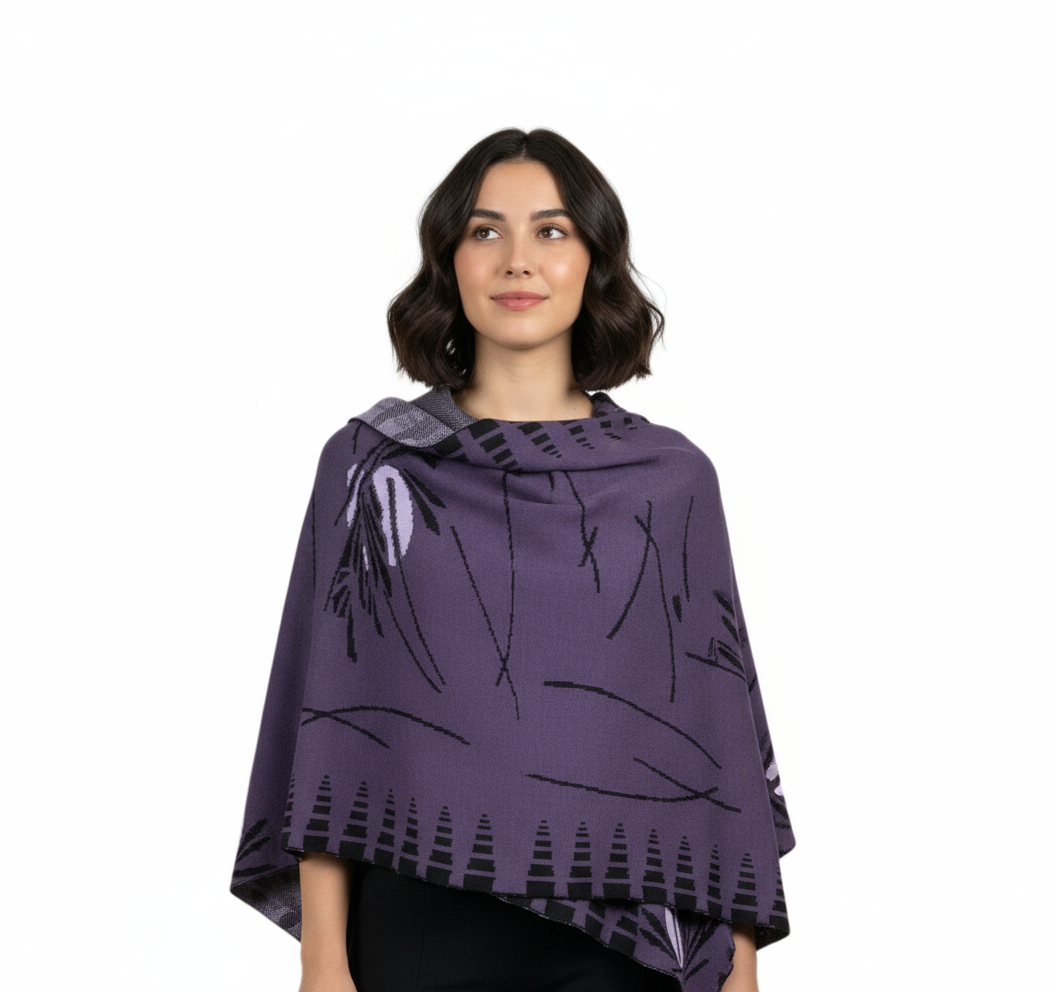 Purple Cream Lilac Wrap