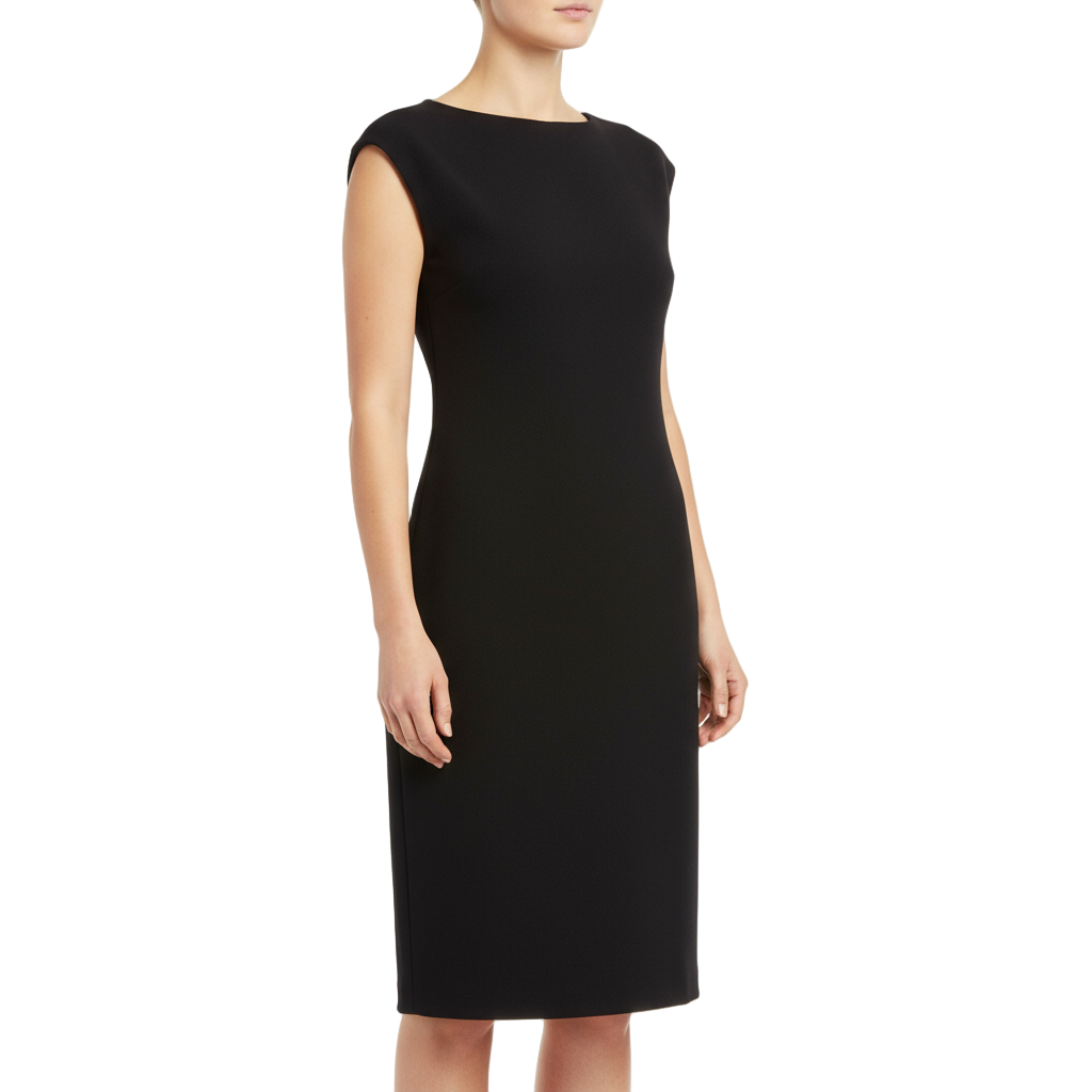 Solid Black Bamboo/Cotton Darlene Dress