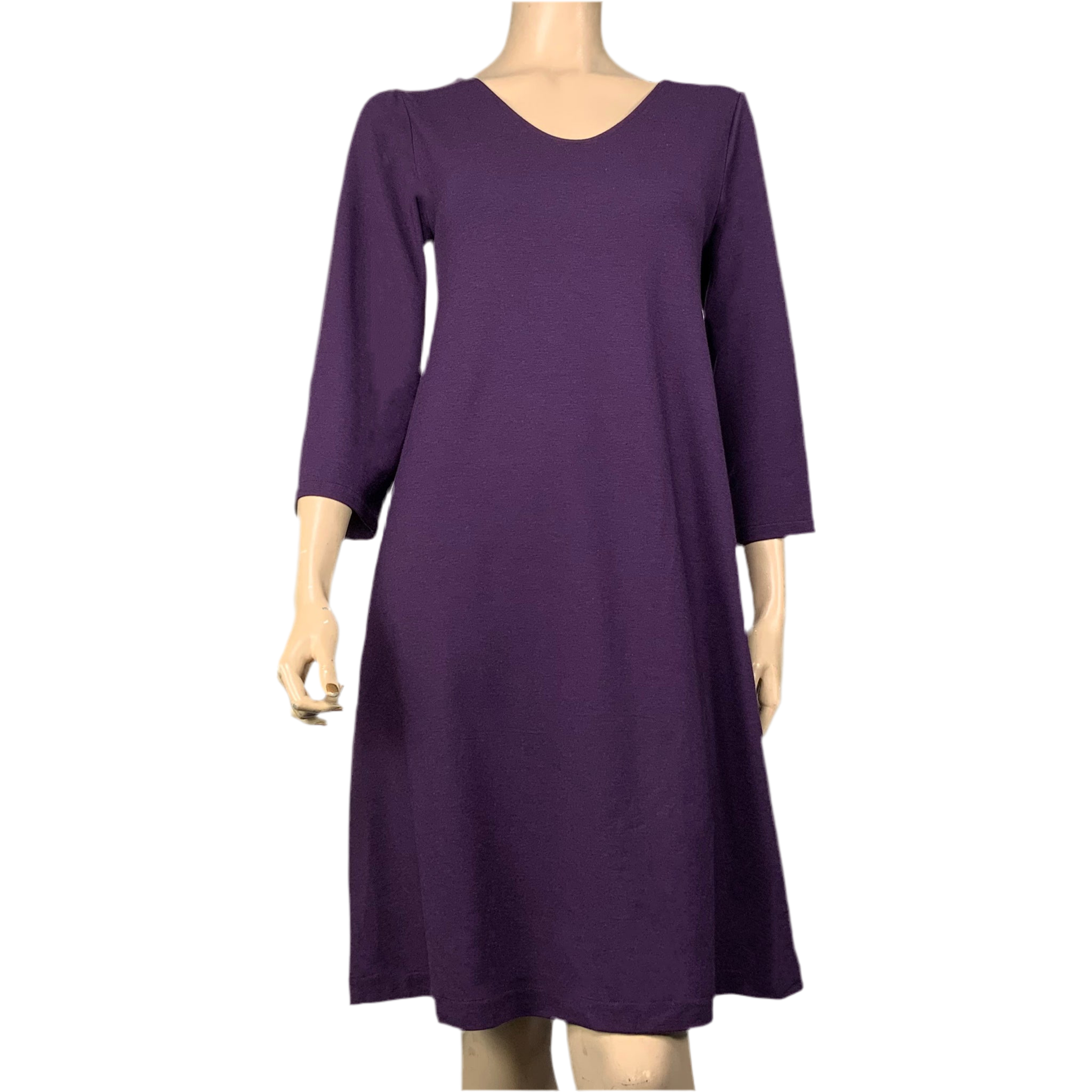 Purple Bamboo/Cotton Alice Aline Relaxed-Fit Dress