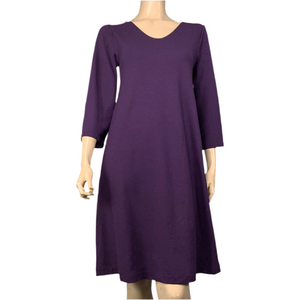 Purple Bamboo/Cotton Alice Aline Relaxed-Fit Dress