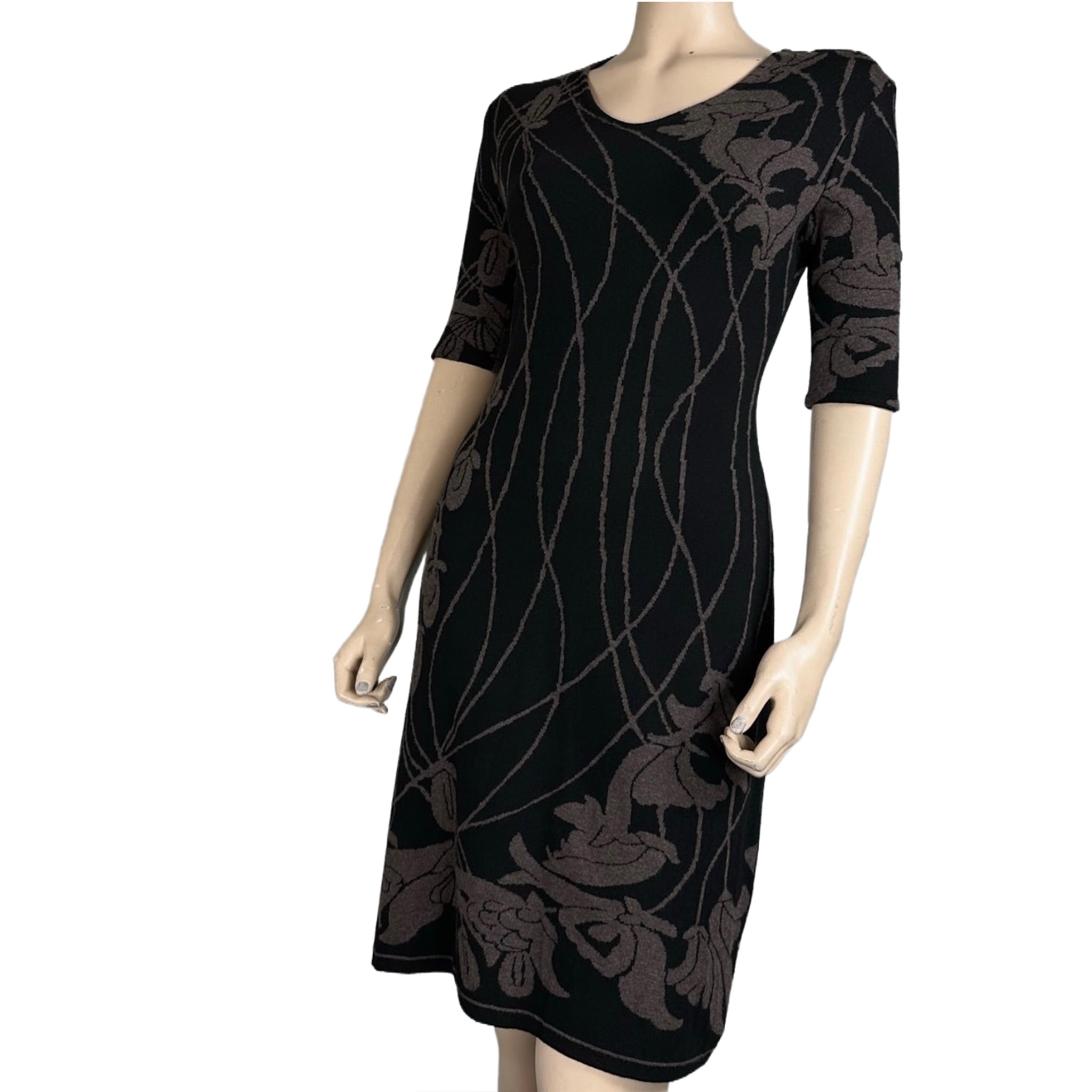 Water Lily Amanda Dress Black and Bronze