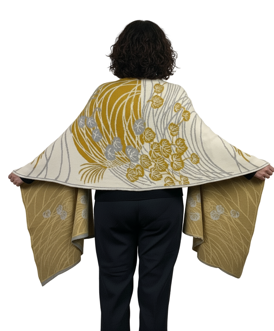 Moonscape Cream, Lt Grey, Gold Wrap