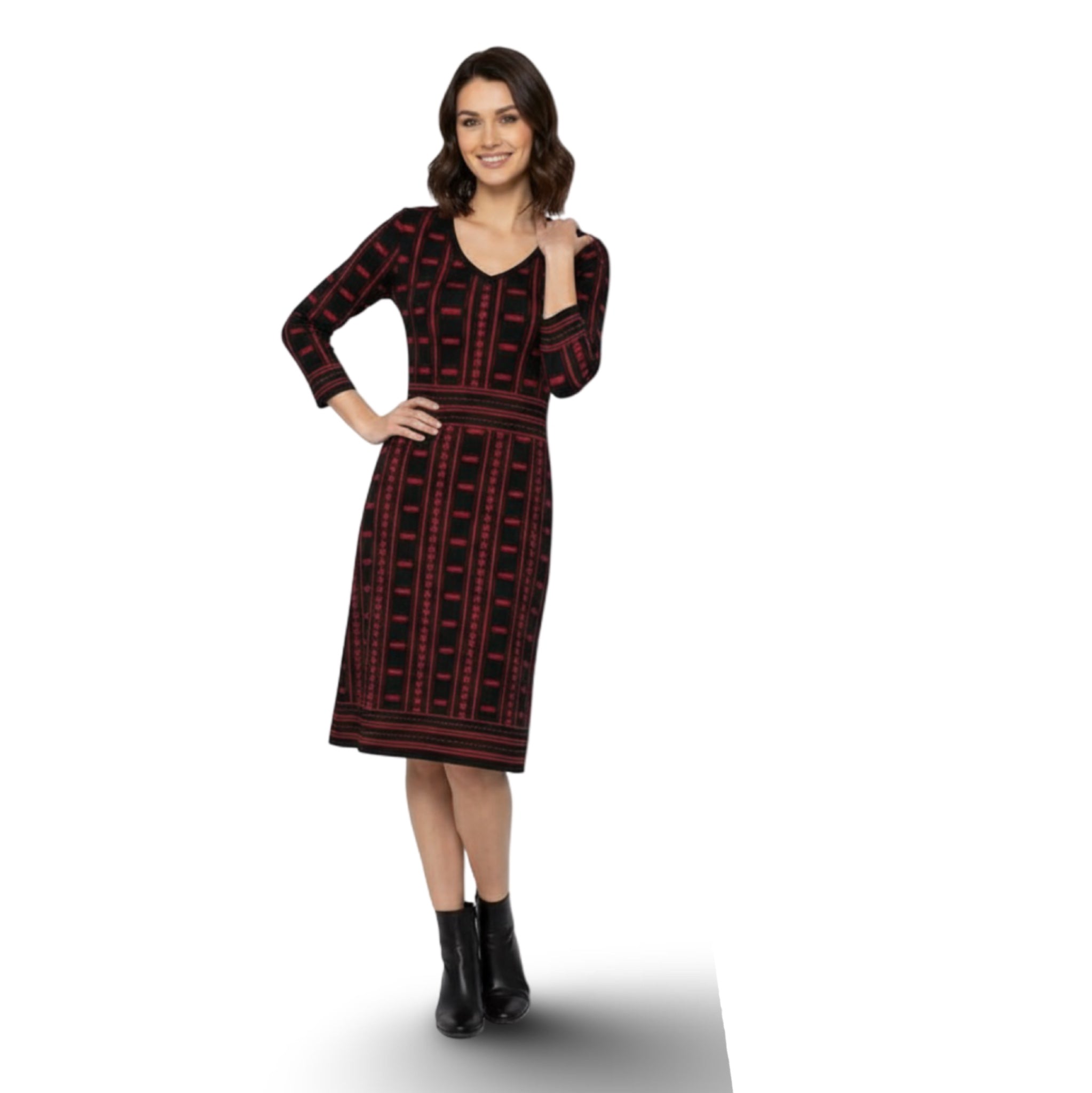 Chatham Amanda Dress Black and Red