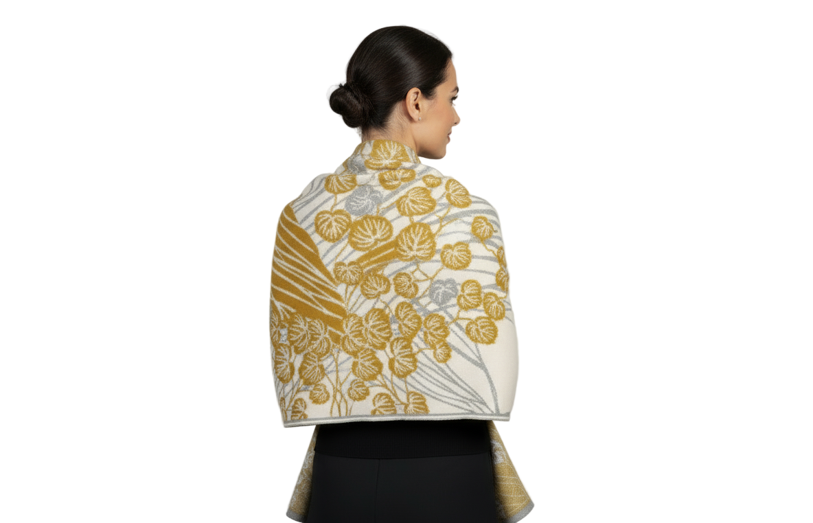 Moonscape Cream, Lt Grey, Gold Wrap