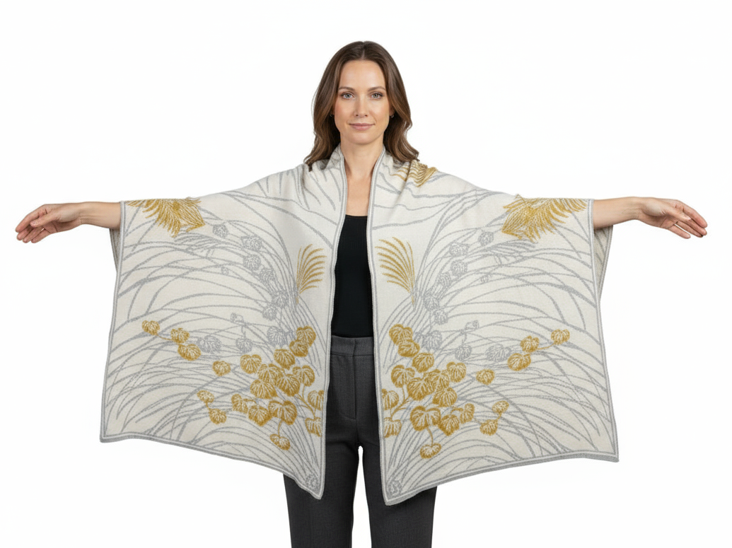 Moonscape Cream, Lt Grey, Gold Wrap