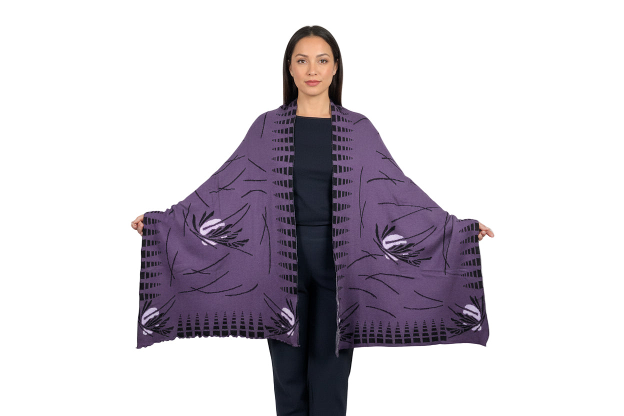 Purple Cream Lilac Wrap