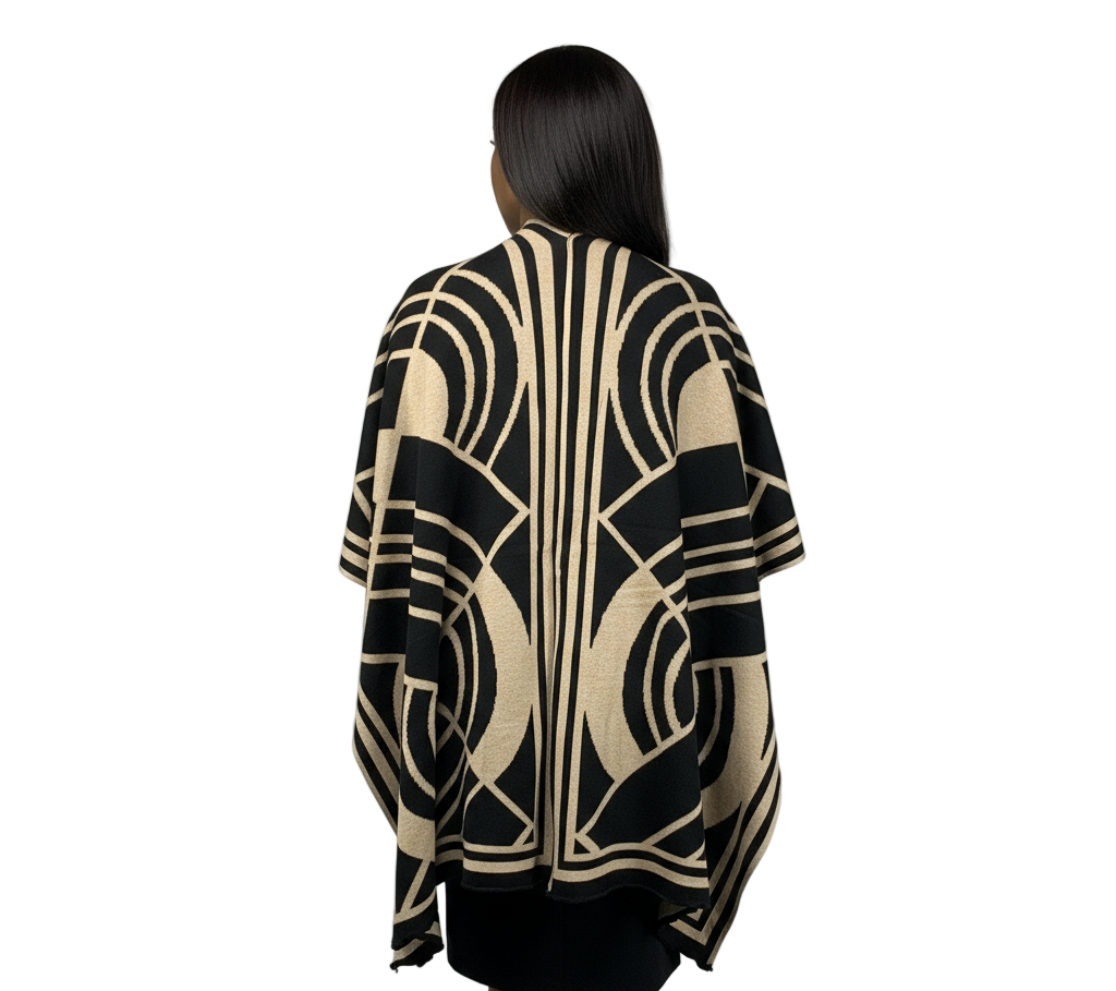 Deco Cape Black & Sand
