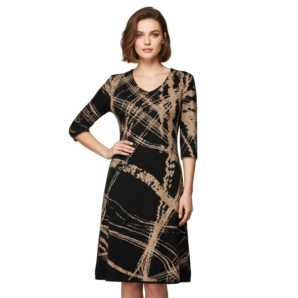 Mirage Amanda Dress Black and Sand