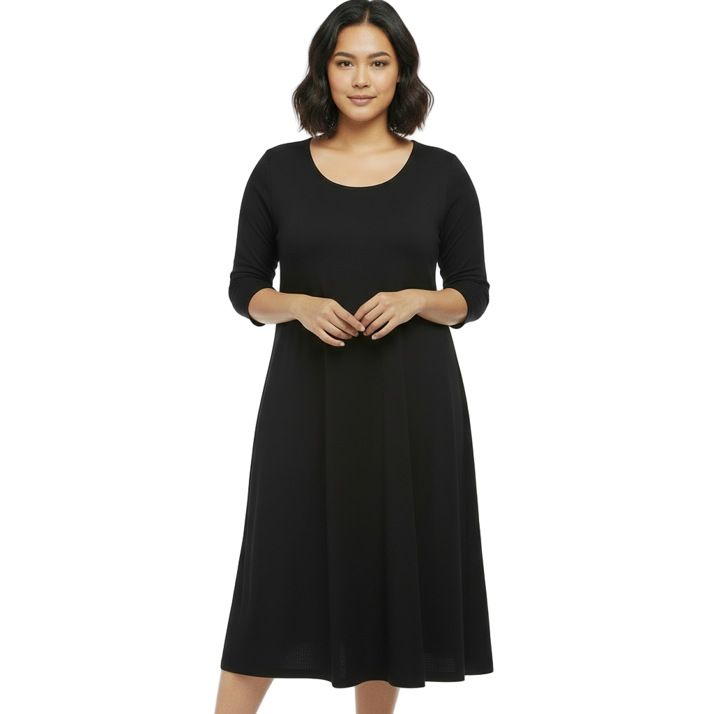 Solid Black Alice Relaxed-Fit