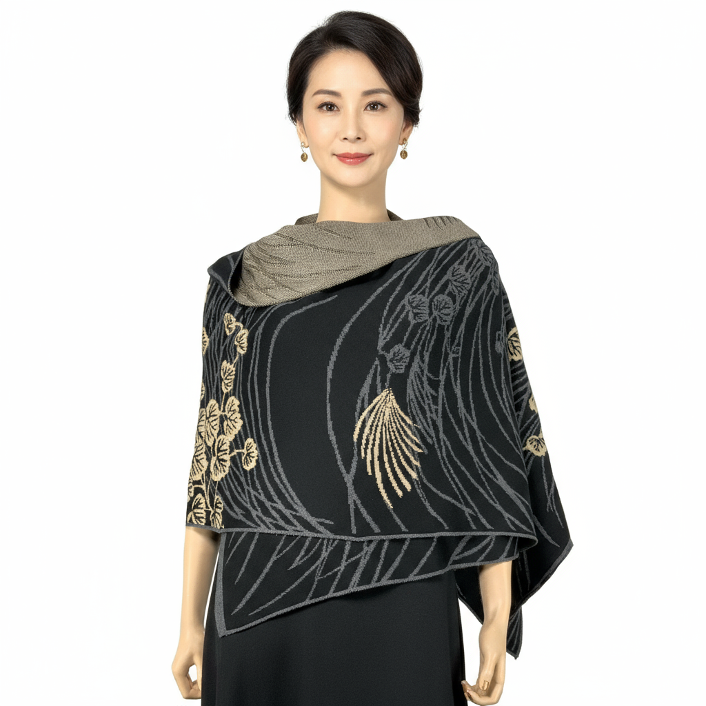 Moonscape Shawl Wrap Black, Grey, Sand