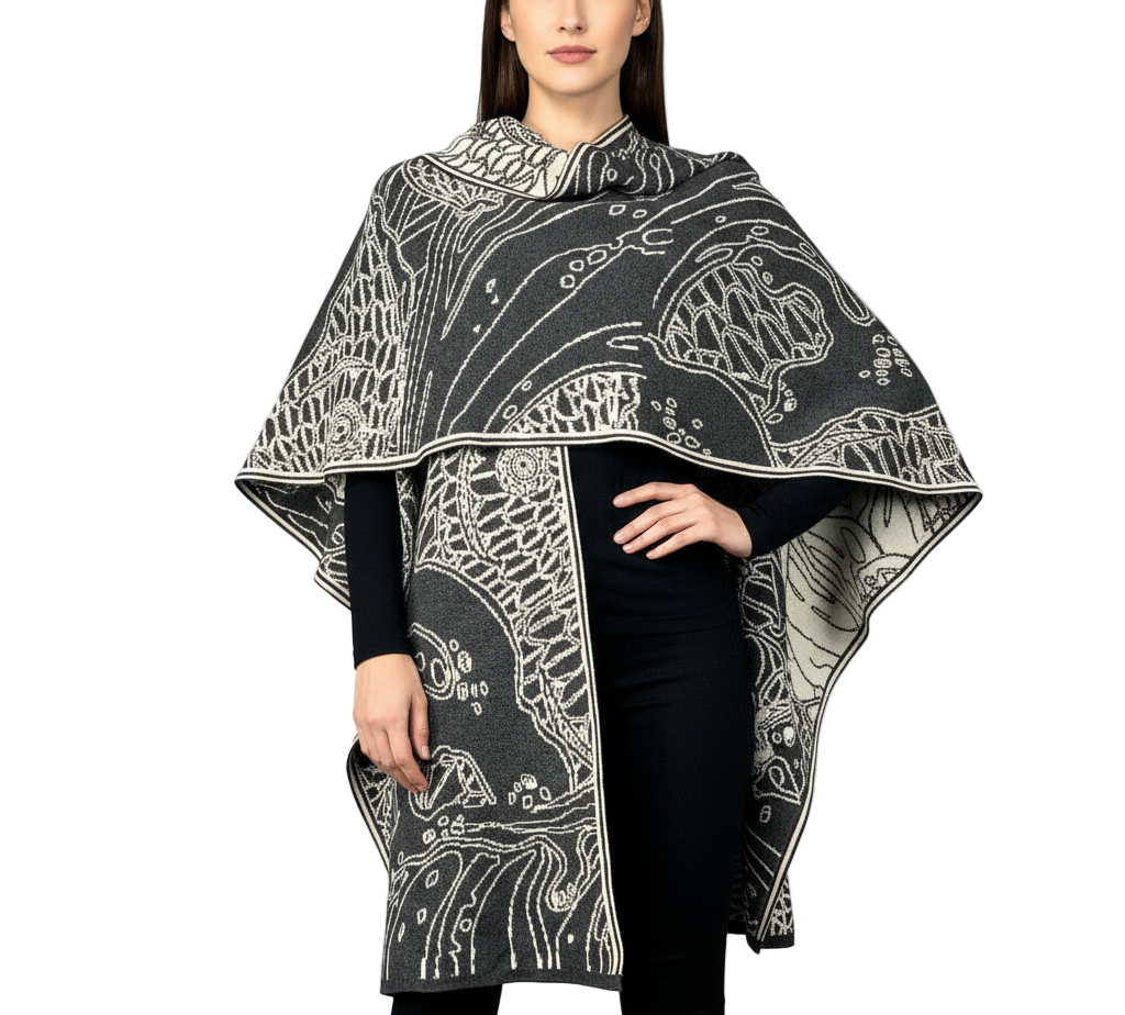 Ocean Cape Charcoal and Cream