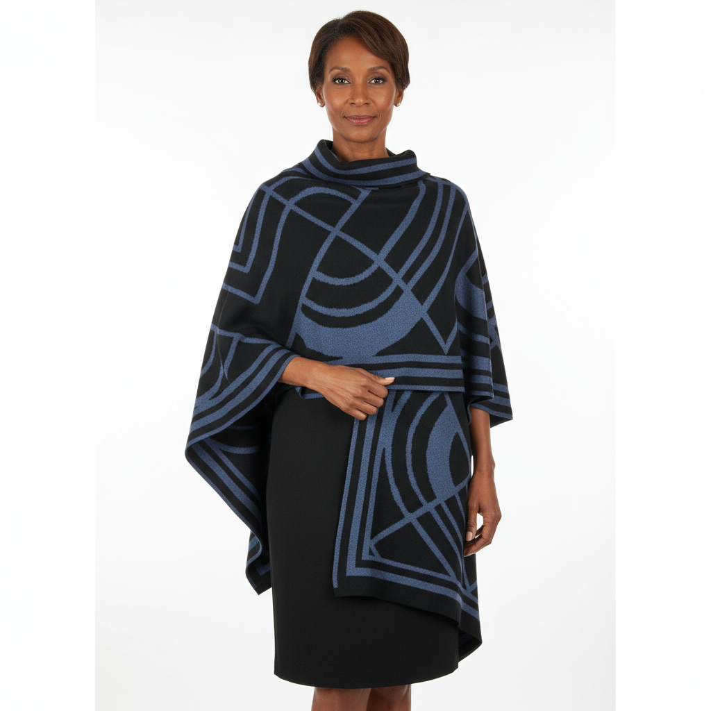 Deco Cape Black & Denim