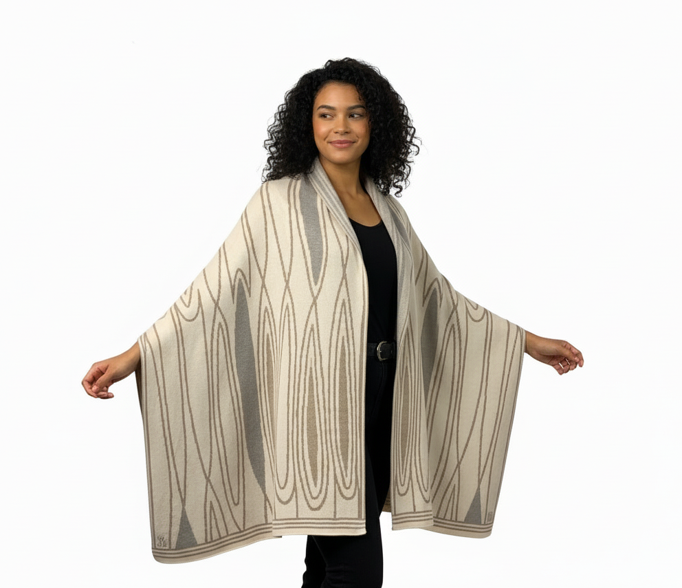Mid Century Cape Sand, Cream and Charcoal