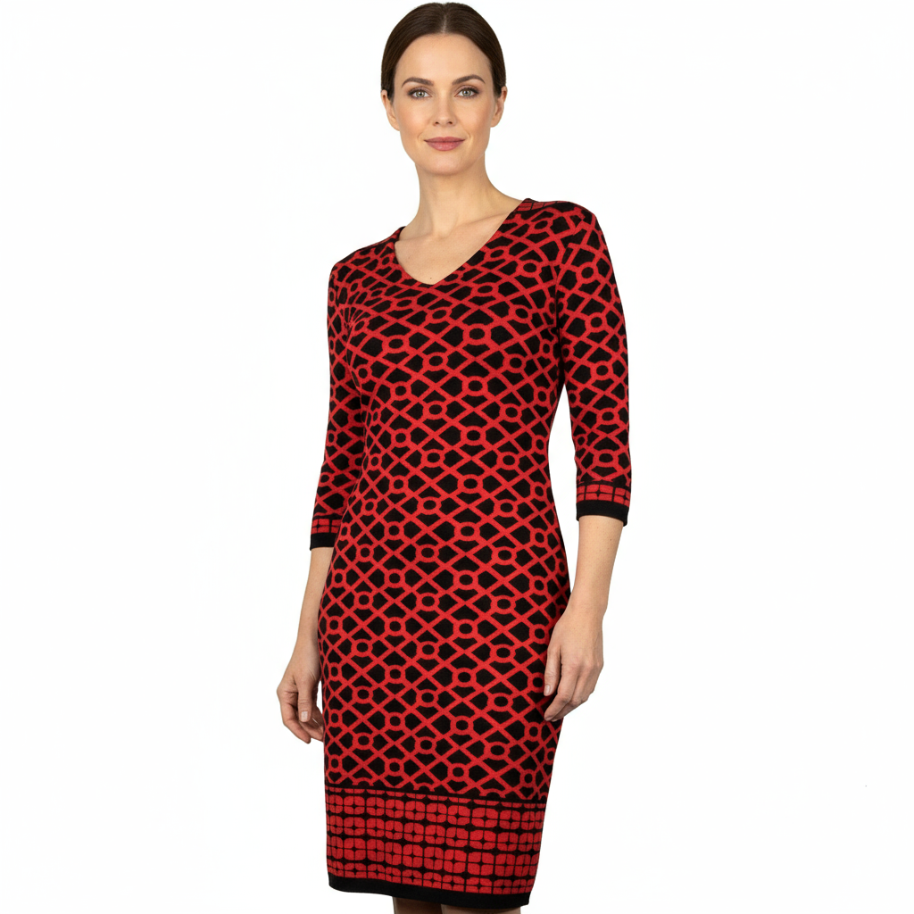 Bus Stop Amanda Dress Black and Red