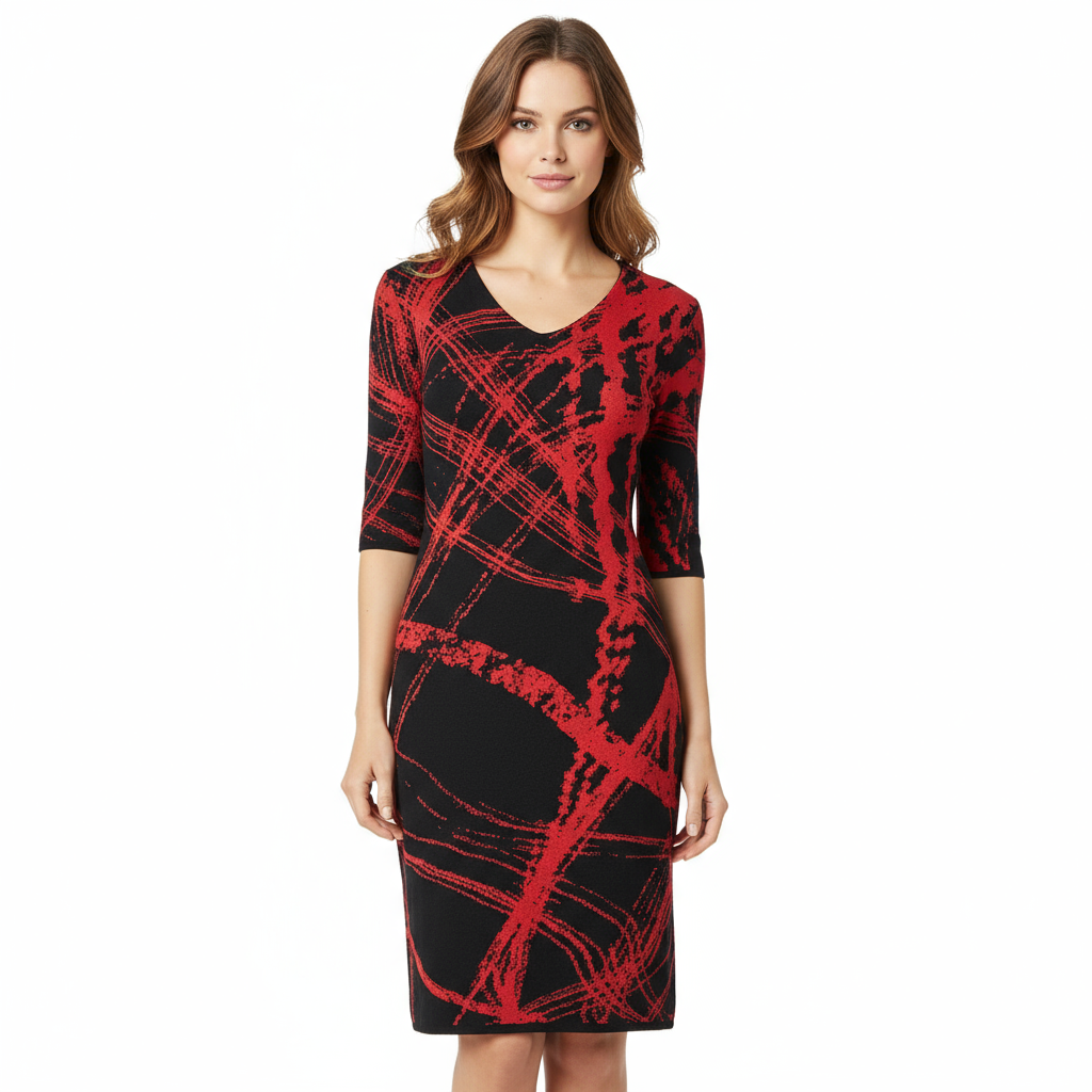 Mirage Amanda Dress Black and Red