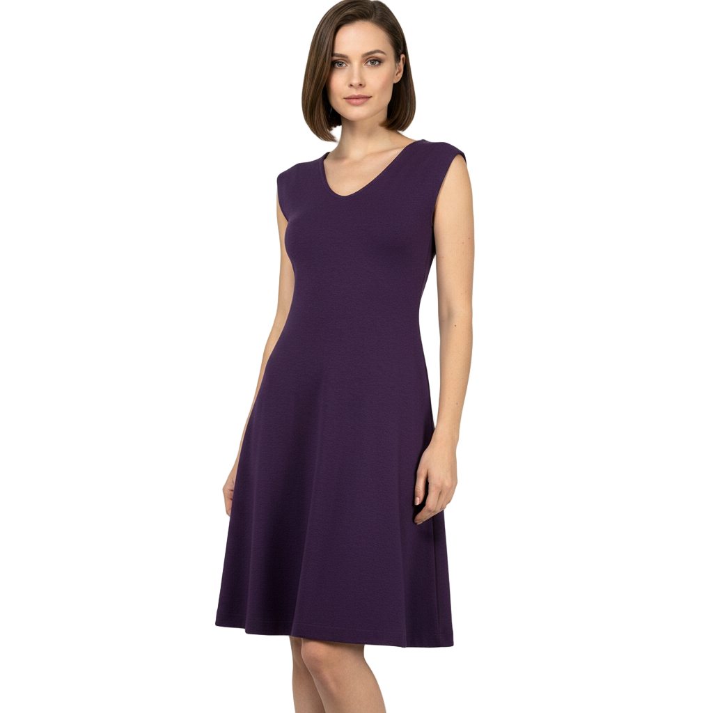 Solid Purple Katie Dress
