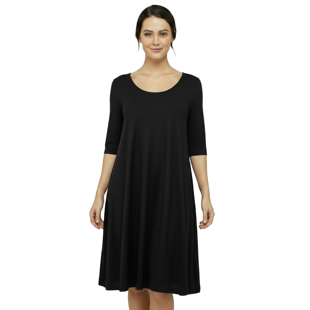 Solid Black Alice Relaxed-Fit