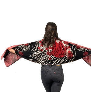 Moonscape Shawl Scarf Wrap Black, Cream, Red
