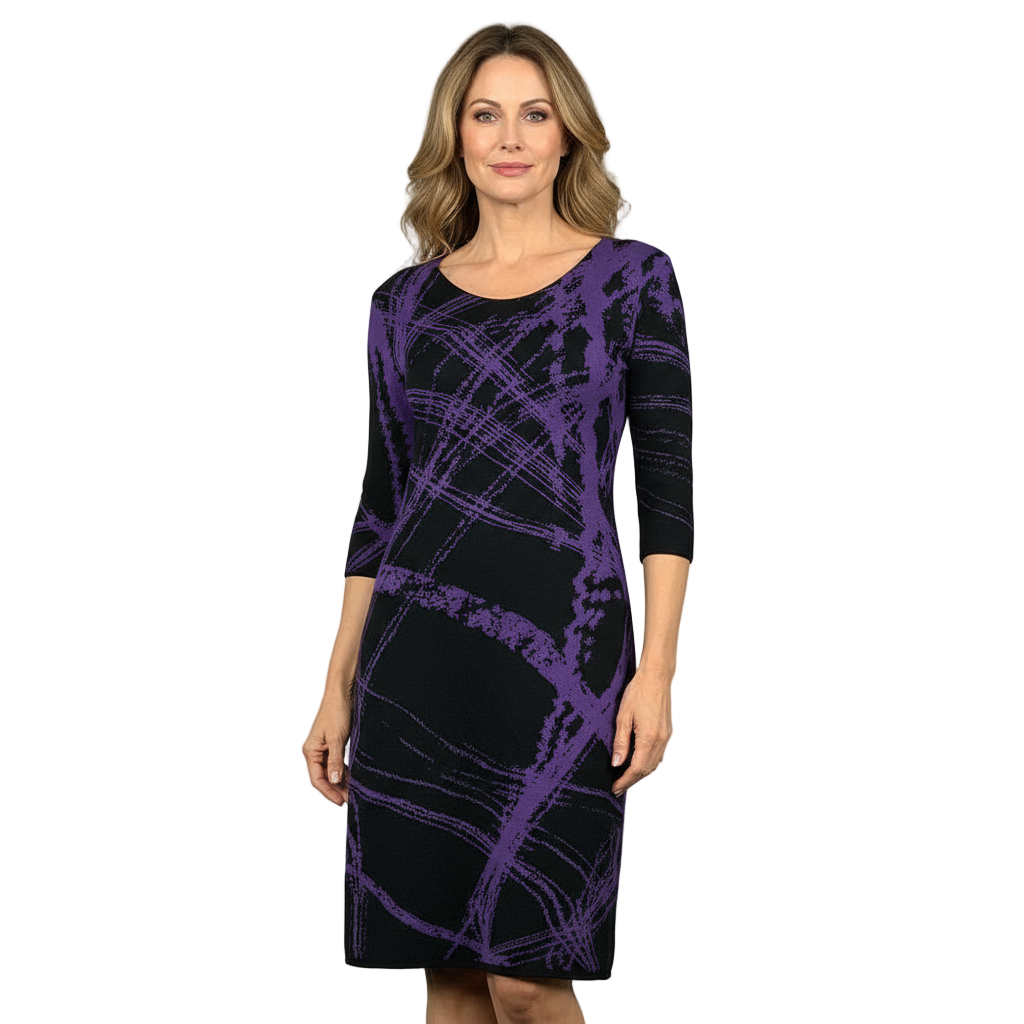 Mirage Amanda Dress Black and Purple