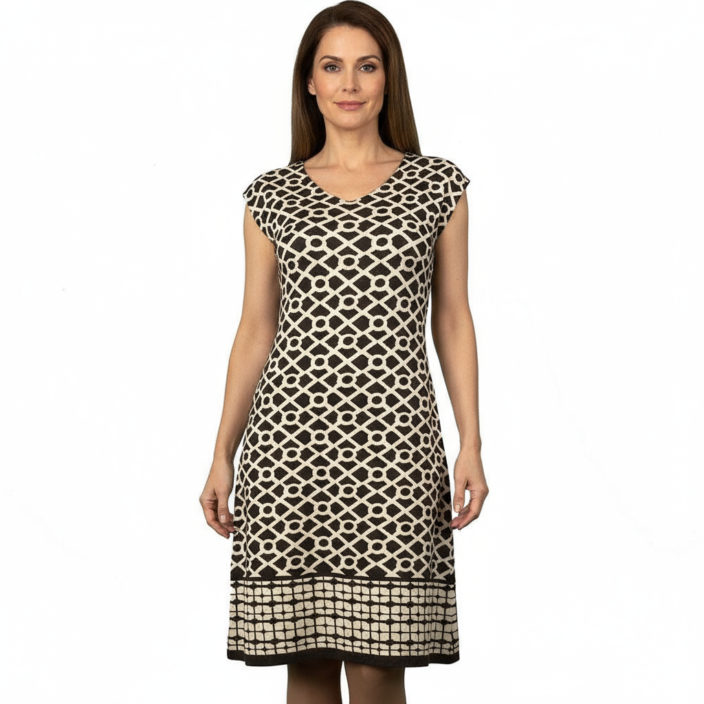 Bus Stop Amanda Dress Bronze and Cream