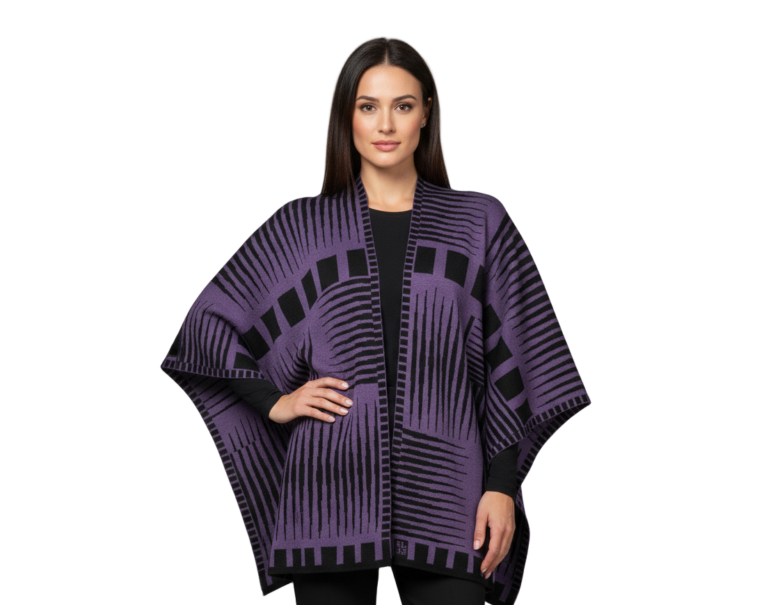 Tides: Reversible Cape Black Purple