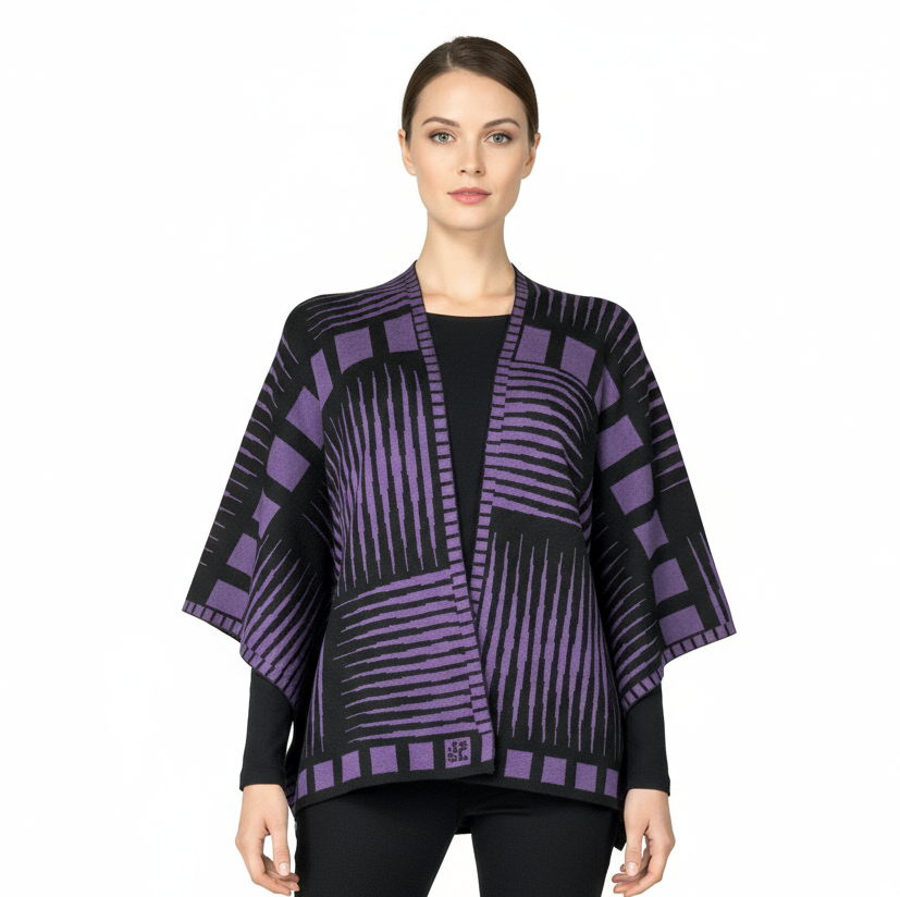 Tides: Reversible Cape Black Purple