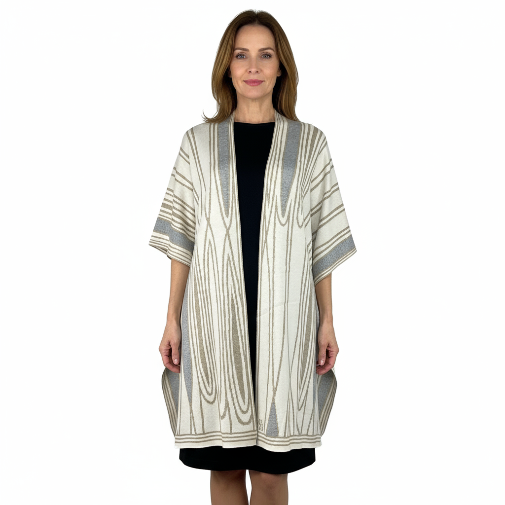 Mid Century Cape Sand, Cream and Charcoal