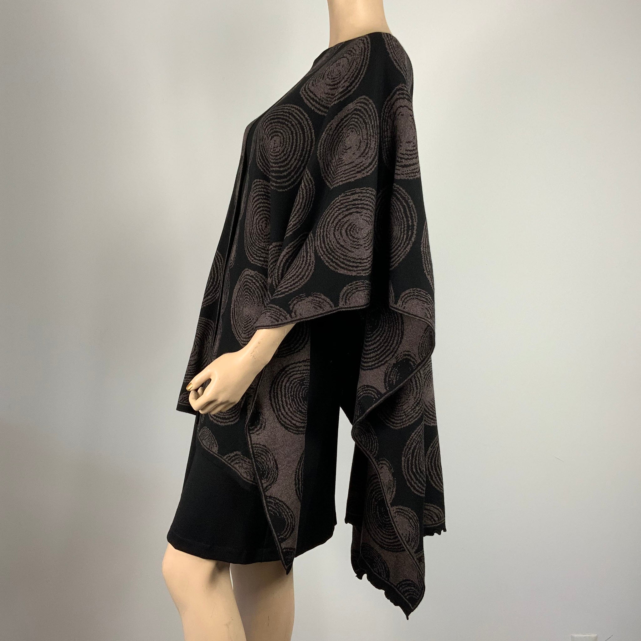 Spirals Cape  Black & Brown