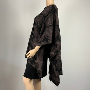 Spirals Cape  Black & Brown