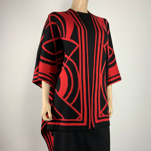 Deco Cape Black & Red