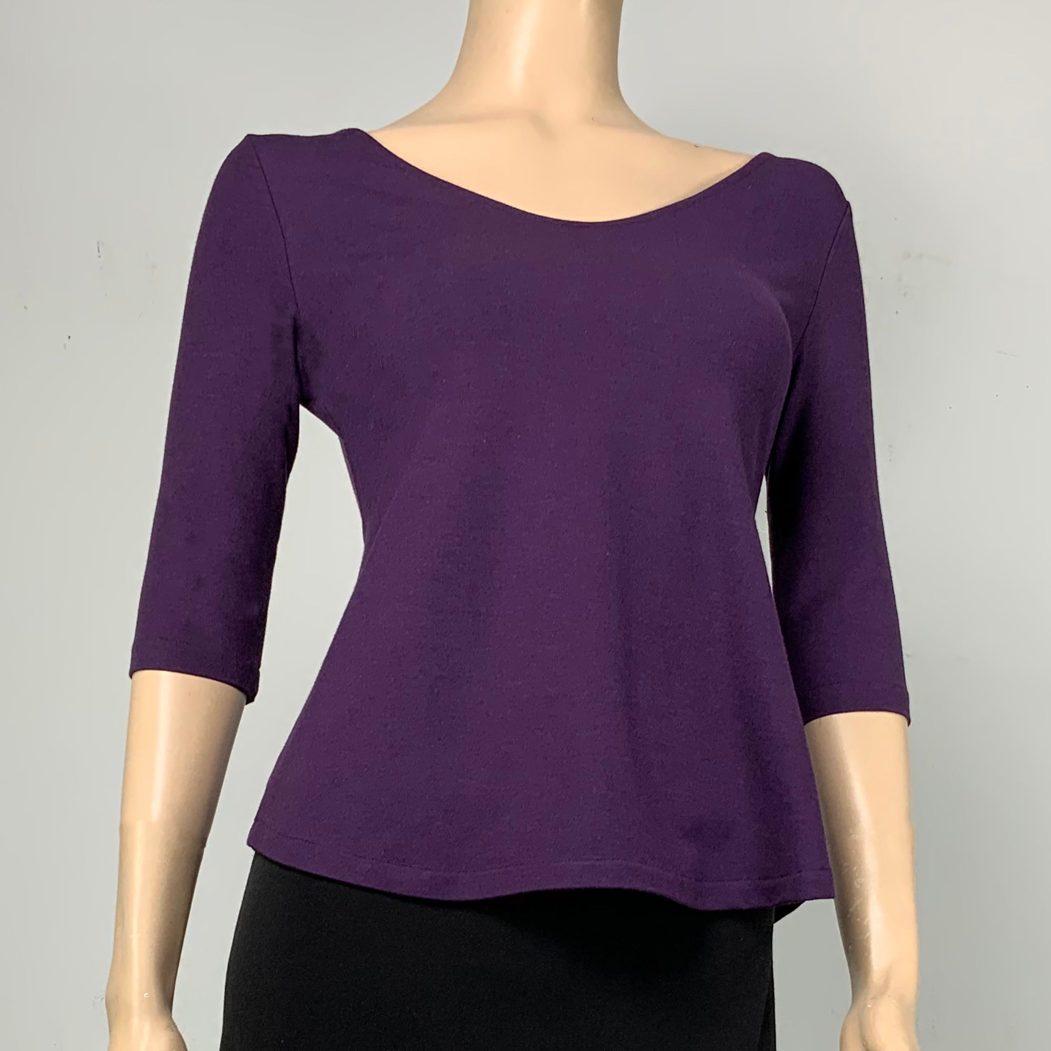 Solid Ava Top Half Sleeve Grey
