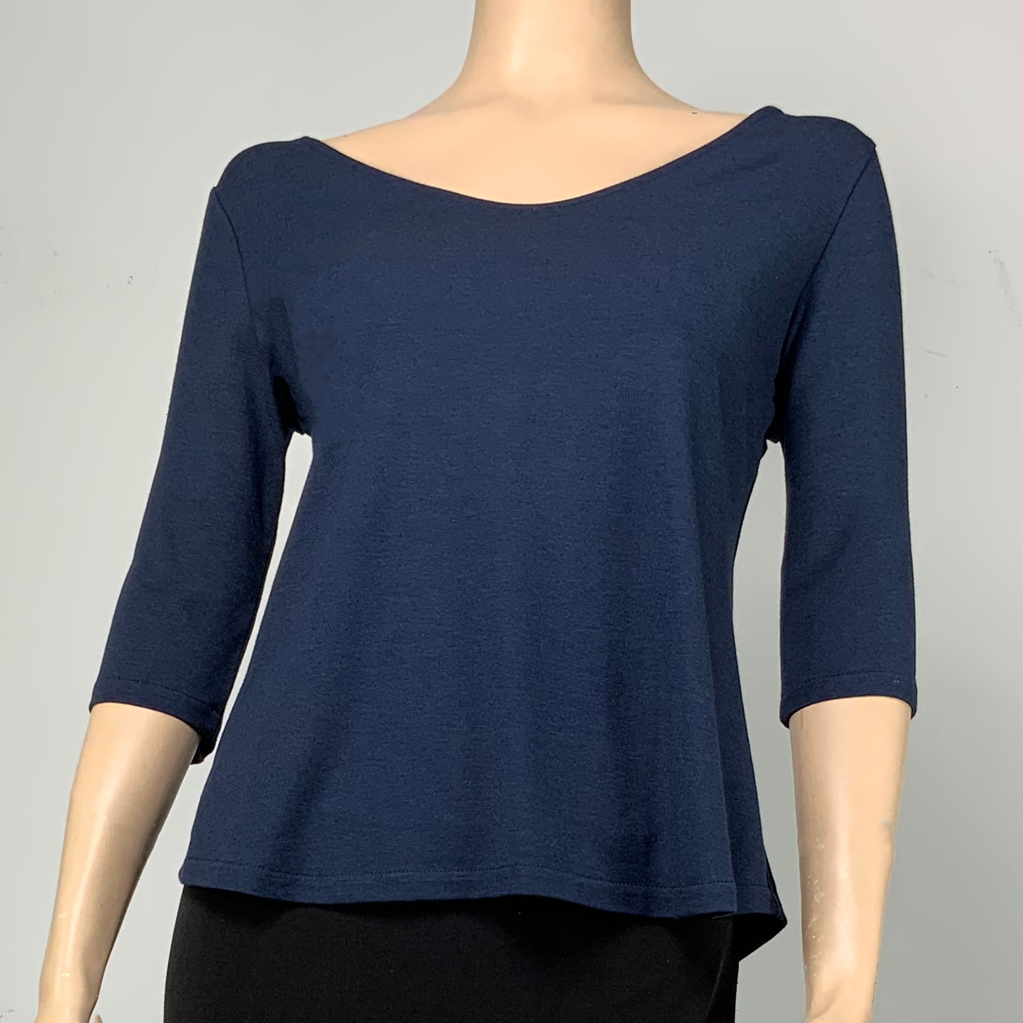 Solid Ava Top Half Sleeve Grey