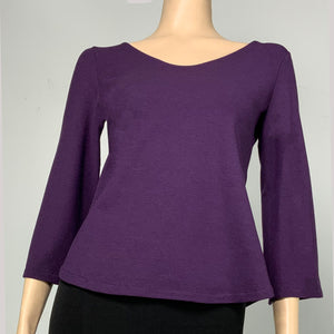 Solid Ava Top Flared Sleeve