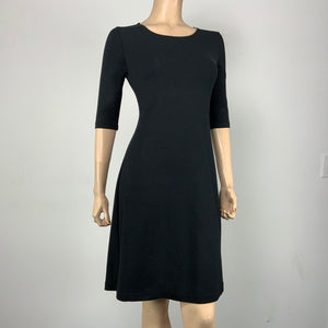 Solid Black Lucia Cotton Bamboo Dress