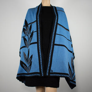 English Flower Blue, Black, Grey