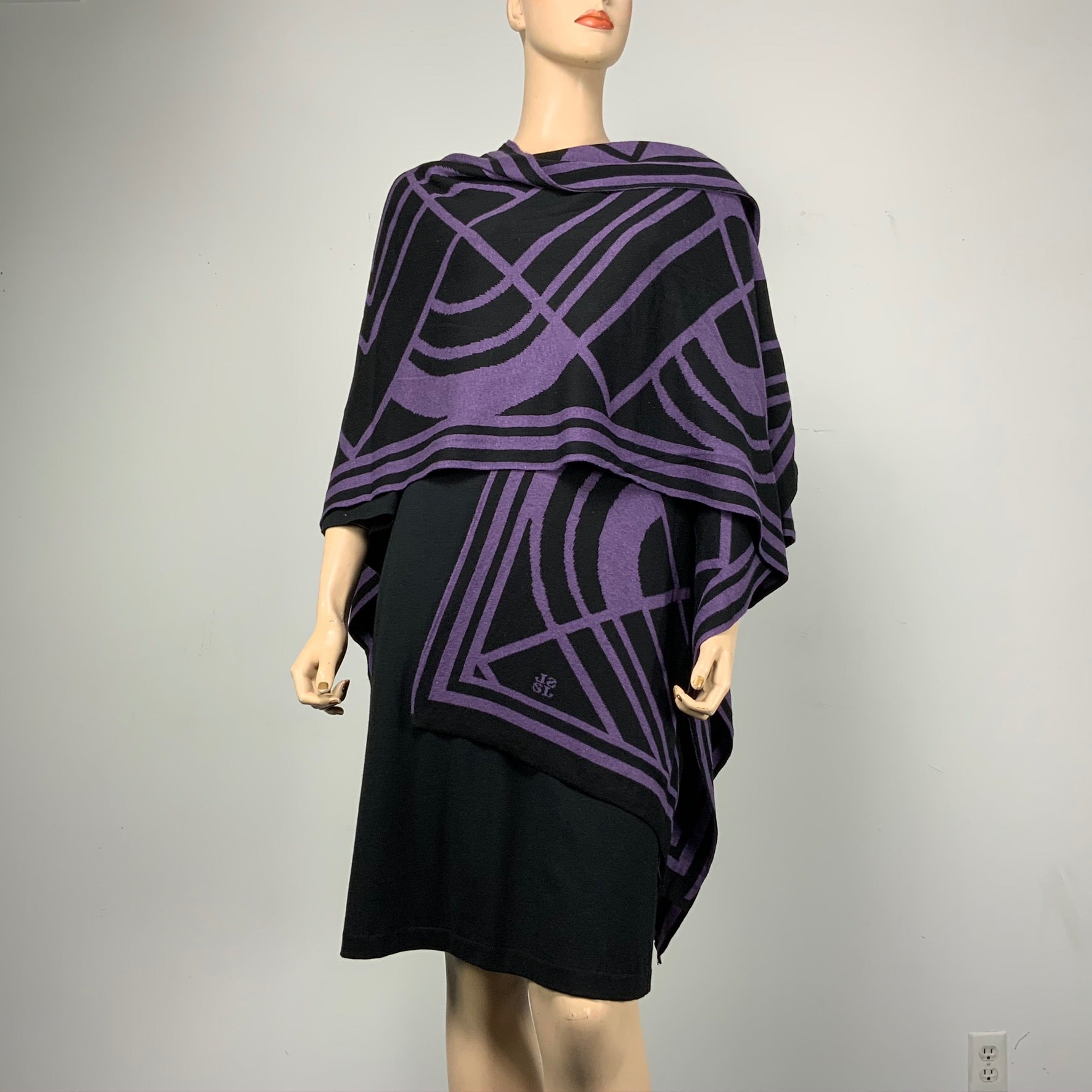 Deco Cape Black & Purple