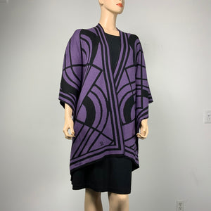 Deco Cape Black & Purple