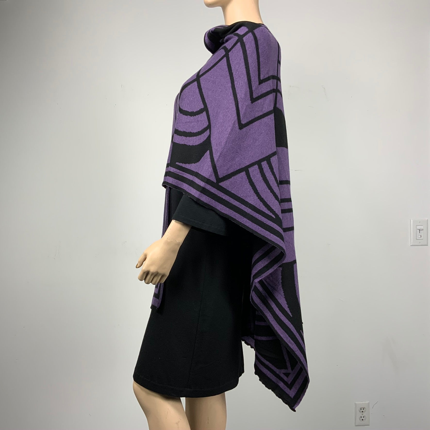 Deco Cape Black & Purple