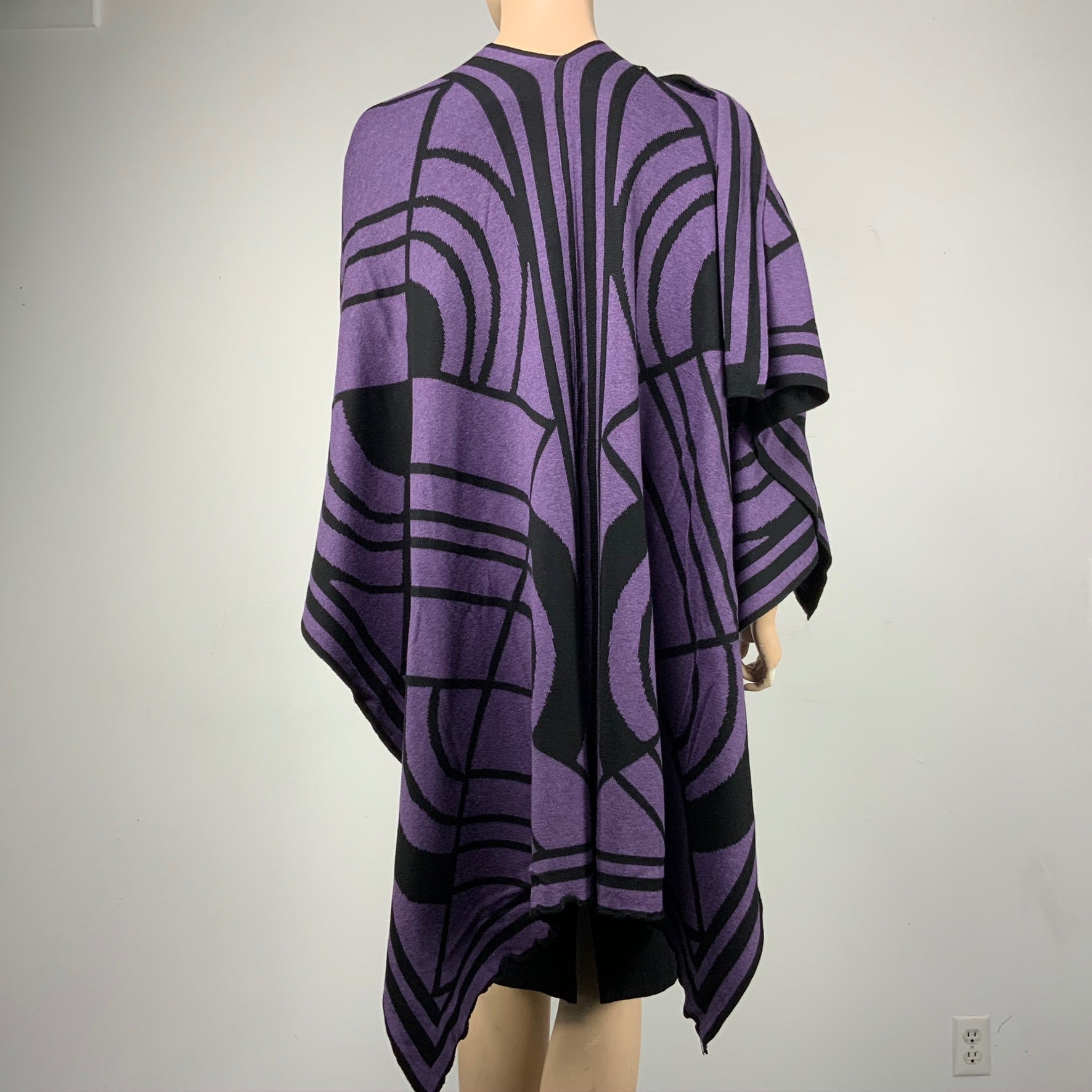 Deco Cape Black & Purple