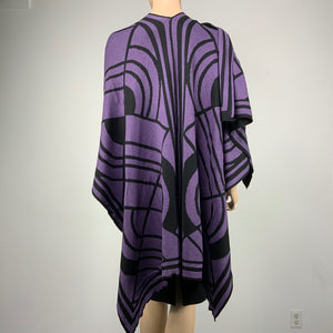 Deco Cape Black & Purple
