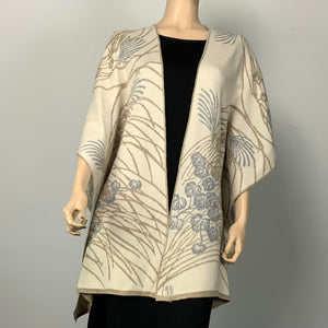 Moon Vine Cape Cream, Sand and Light Grey