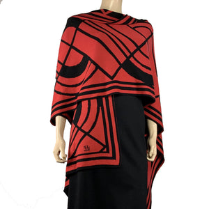 Deco Cape Black & Red
